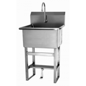 Floor Mount Utility Sink with Single Foot Pedal